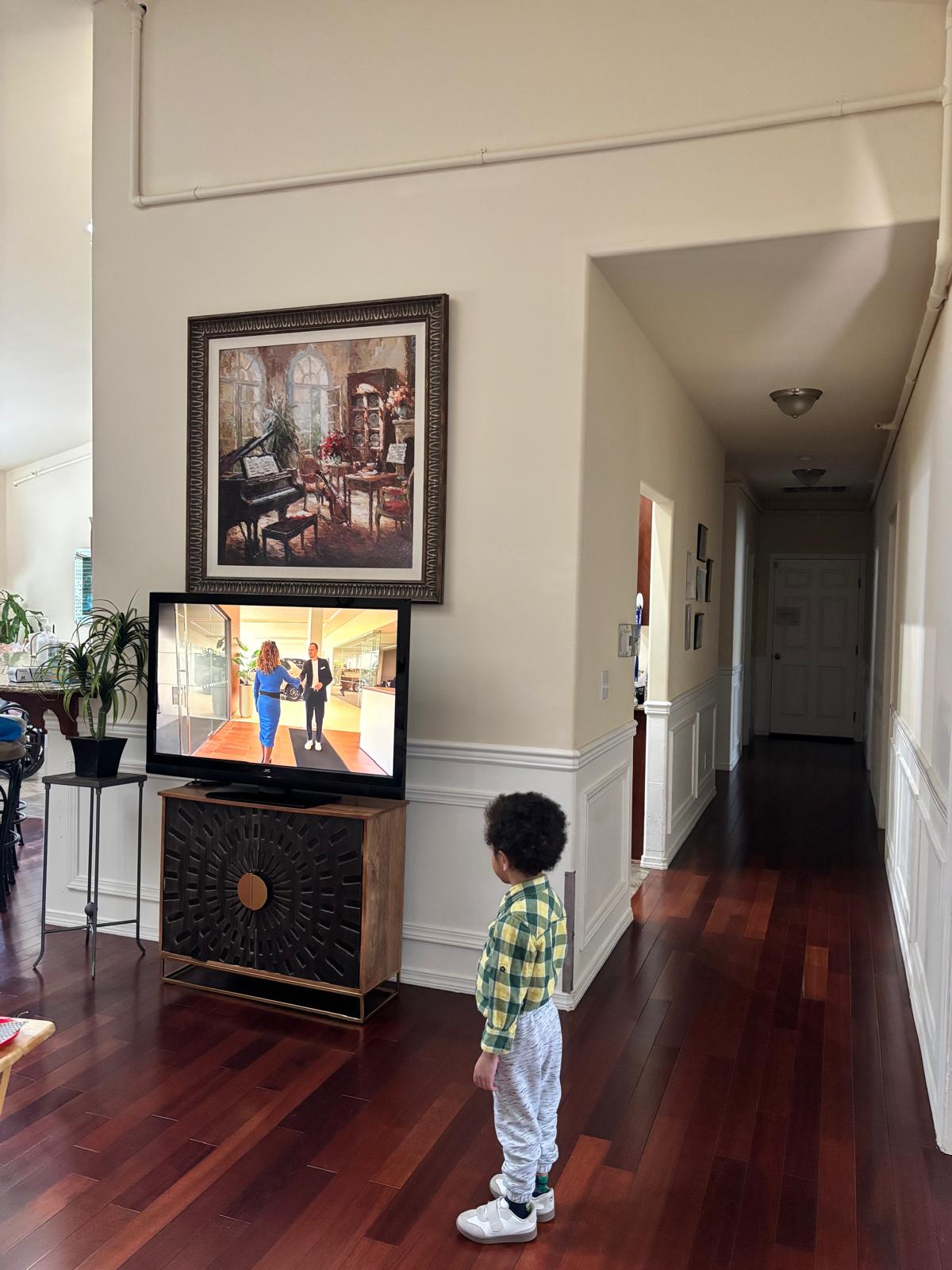 Edmonds Villa living room with TV